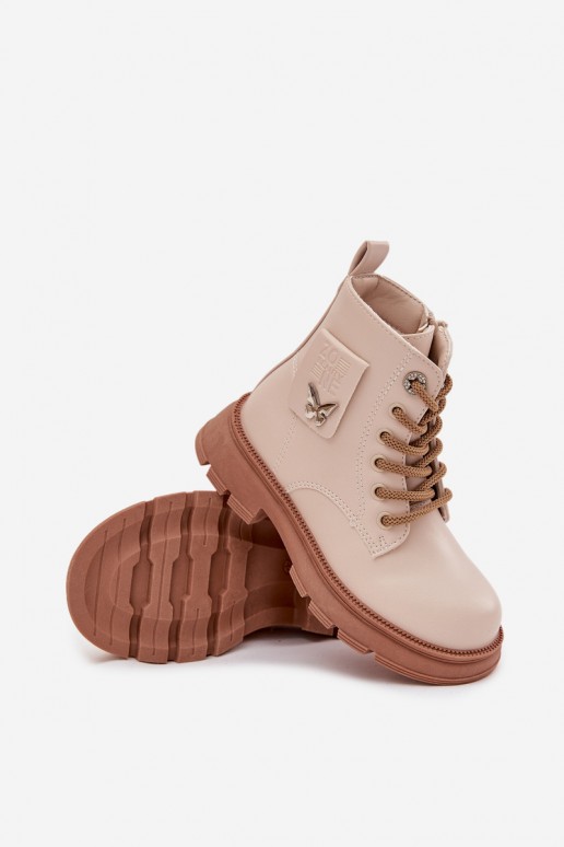 botines aislados para niños en color arena Alverina