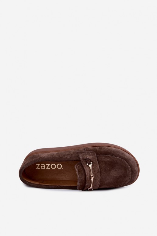 mocasines de ante sintético marrón Zazoo
