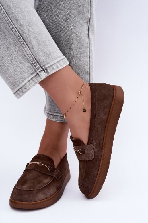 mocasines de ante sintético marrón Zazoo