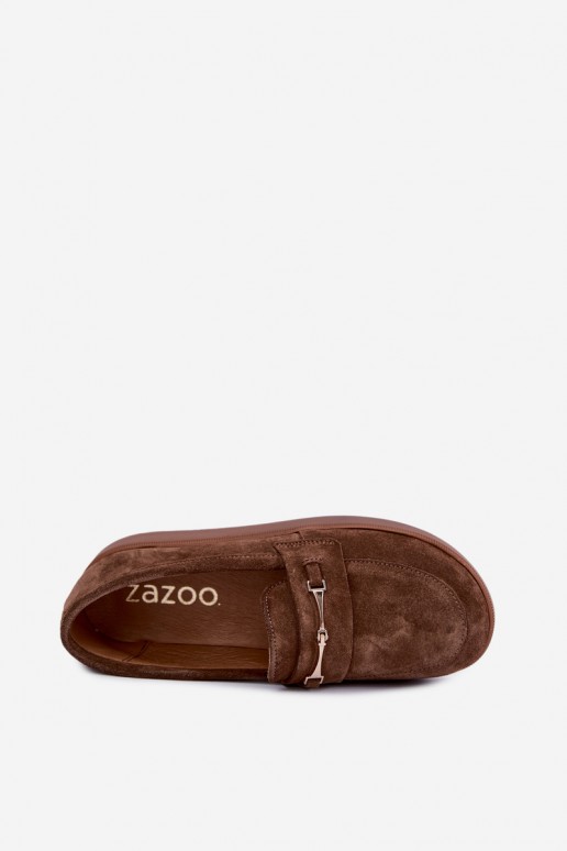 mocasines de ante sintético marrón Zazoo