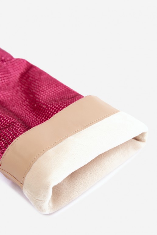 botas altas con tacones delgados y ojales brillantes en color rosa Lovisa
