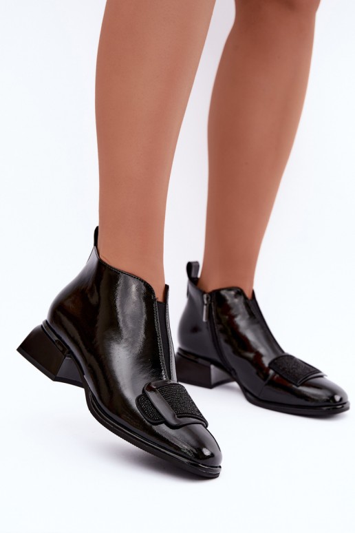 botines aislantes de charol Klocke Artiker 59C0108 en color negro