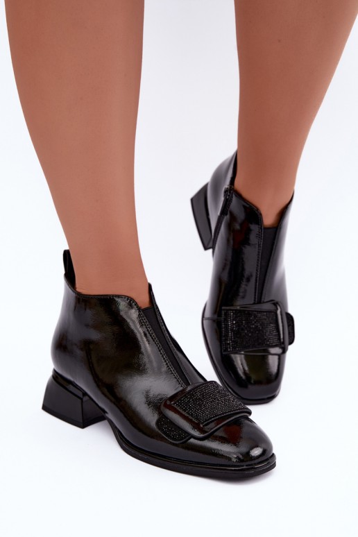 botines aislantes de charol Klocke Artiker 59C0108 en color negro