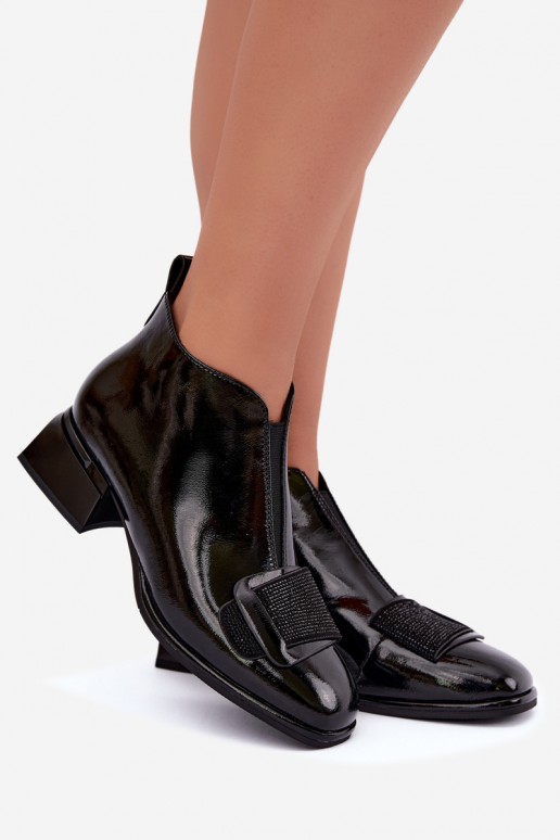 botines aislantes de charol Klocke Artiker 59C0108 en color negro