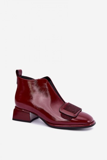 botines aislantes de charol Klocke Artiker 59C0107 en color burdeos