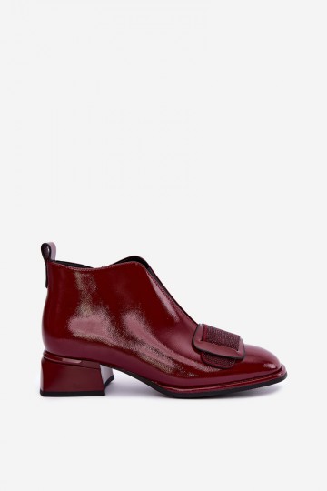 botines aislantes de charol Klocke Artiker 59C0107 en color burdeos 2