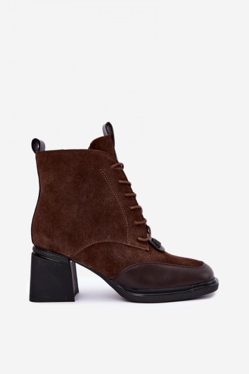 botines aislantes de ante sintético Artiker 59C0115 en color chocolate 2