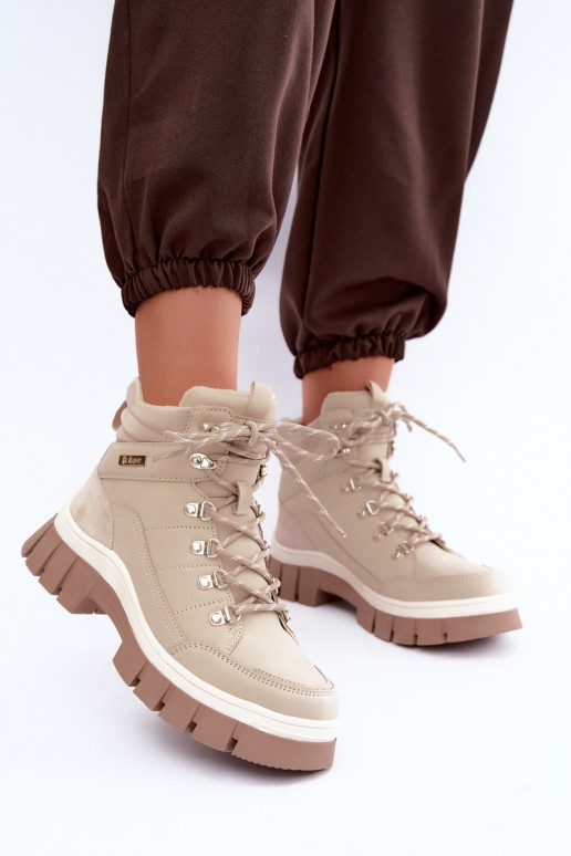 zapatos aislantes para mujer Lee Cooper LCJ-26-31-4581 en color arena