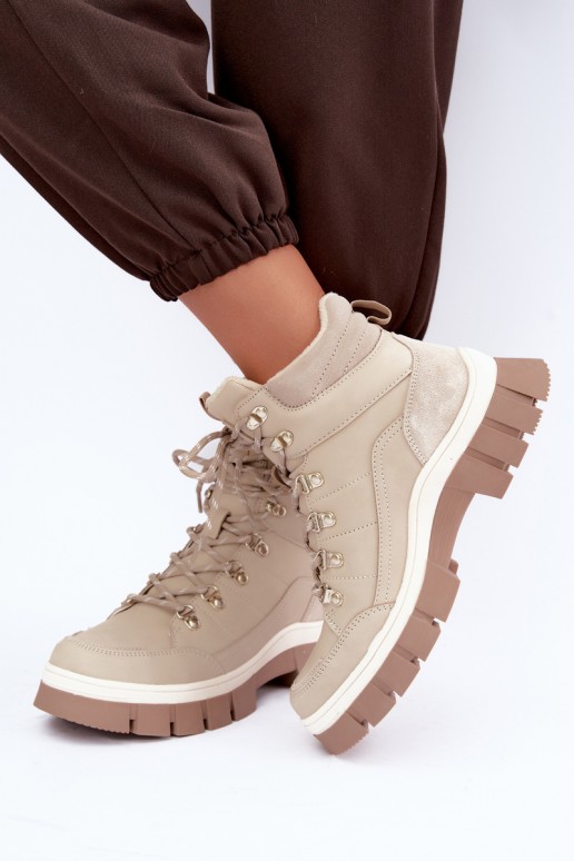 zapatos aislantes para mujer Lee Cooper LCJ-26-31-4581 en color arena