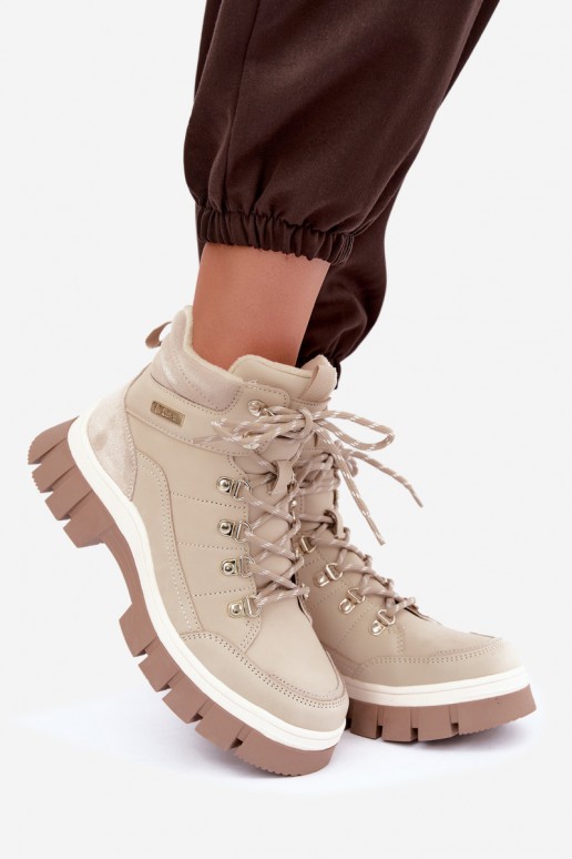 zapatos aislantes para mujer Lee Cooper LCJ-26-31-4581 en color arena