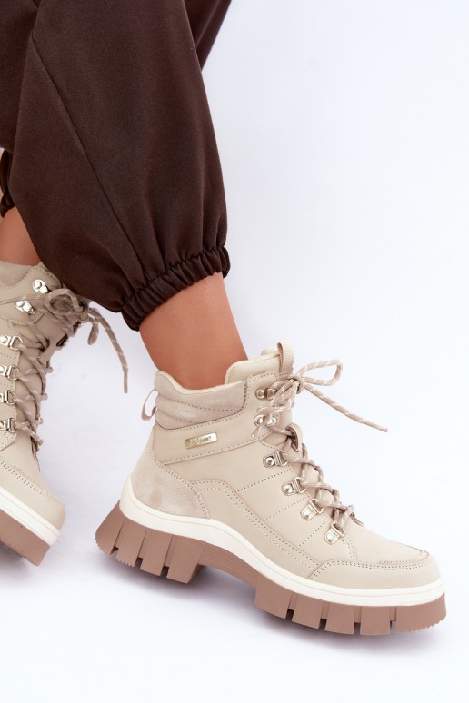 zapatos aislantes para mujer Lee Cooper LCJ-26-31-4581 en color arena
