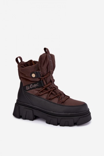 botas de nieve para mujer Lee Cooper LCJ-26-01-4631 en color marrón