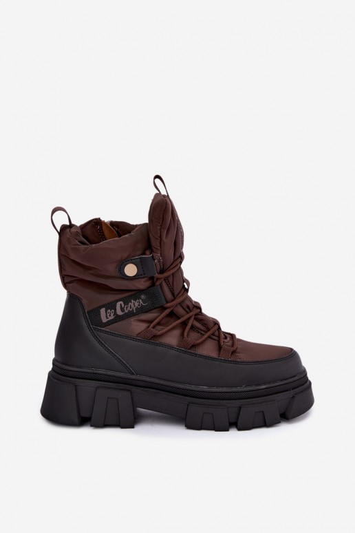 botas de nieve para mujer Lee Cooper LCJ-26-01-4631 en color marrón