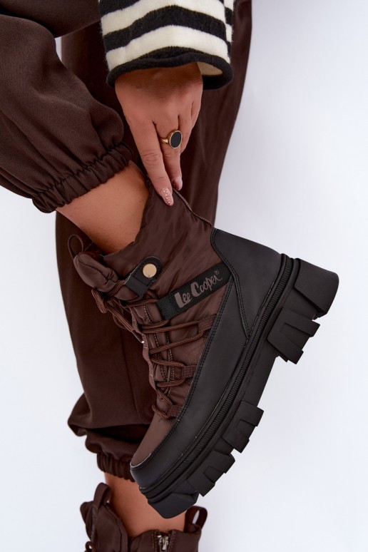 botas de nieve para mujer Lee Cooper LCJ-26-01-4631 en color marrón