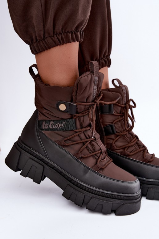 botas de nieve para mujer Lee Cooper LCJ-26-01-4631 en color marrón