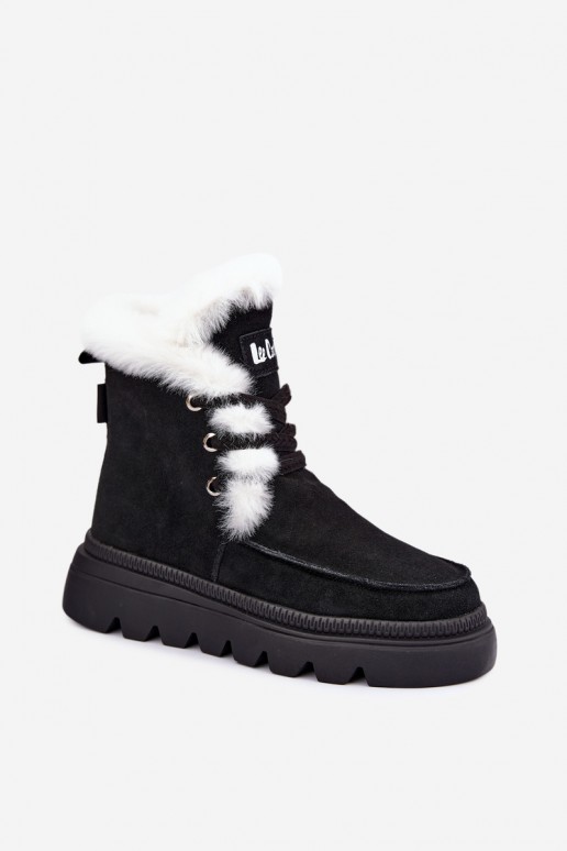 botas de nieve para mujer de ante sintético Lee Cooper LCJ-25-01-3737 en color negro