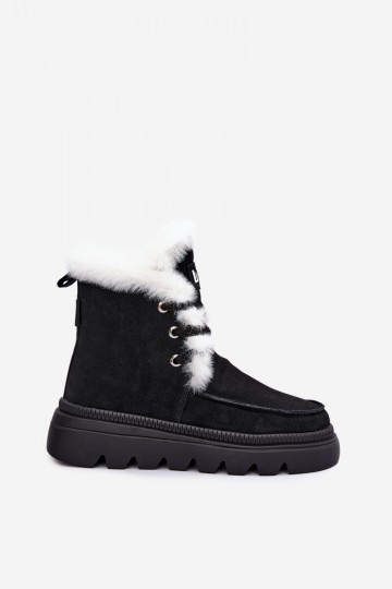 botas de nieve para mujer de ante sintético Lee Cooper LCJ-25-01-3737 en color negro 2
