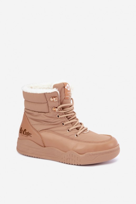 botas de nieve con cordones Lee Cooper LCJ-44-4565 en color marrón