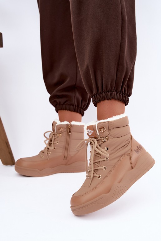 botas de nieve con cordones Lee Cooper LCJ-44-4565 en color marrón