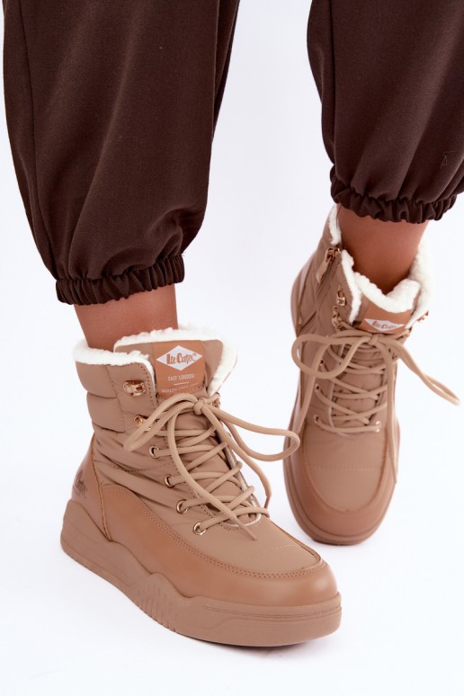 botas de nieve con cordones Lee Cooper LCJ-44-4565 en color marrón