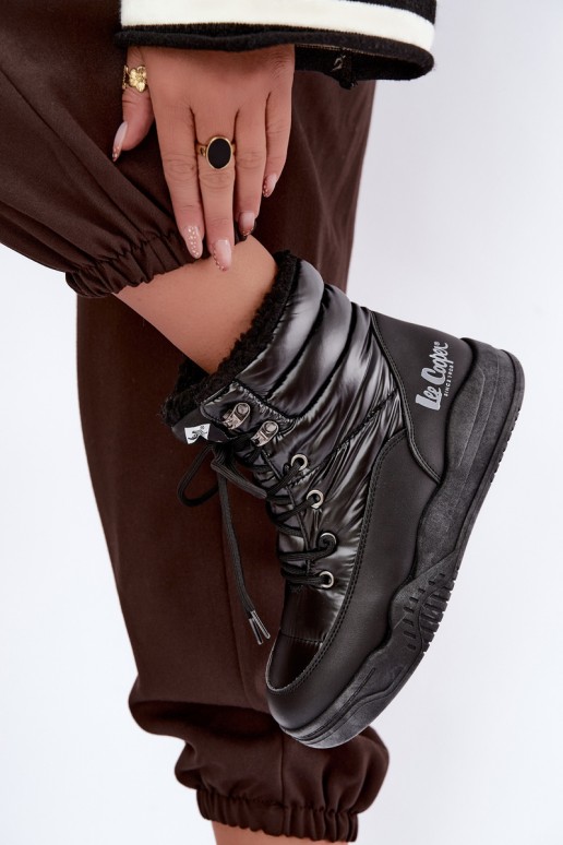 botas de nieve con cordones Lee Cooper LCJ-44-4562 en color negro