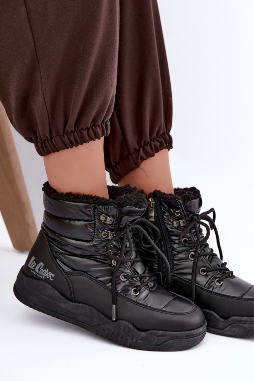 botas de nieve con cordones Lee Cooper LCJ-44-4562 en color negro