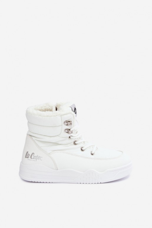 botas de nieve con cordones Lee Cooper LCJ-44-4563 en color blanco