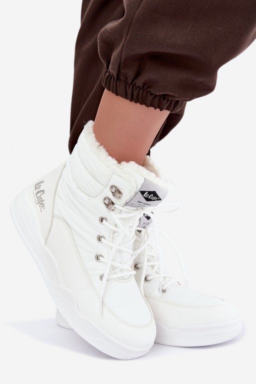 botas de nieve con cordones Lee Cooper LCJ-44-4563 en color blanco