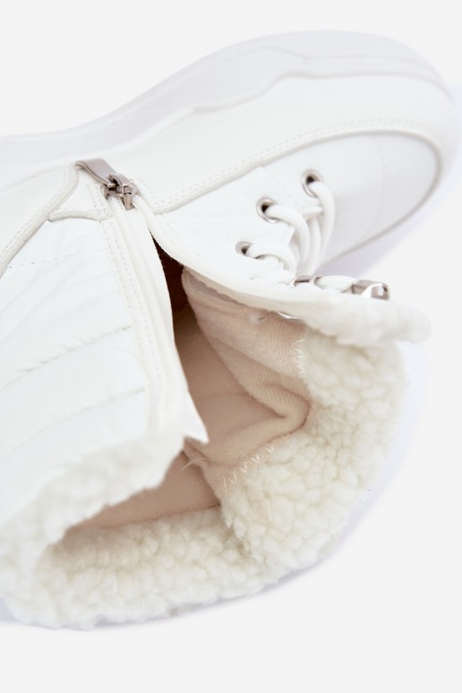 botas de nieve con cordones Lee Cooper LCJ-44-4563 en color blanco