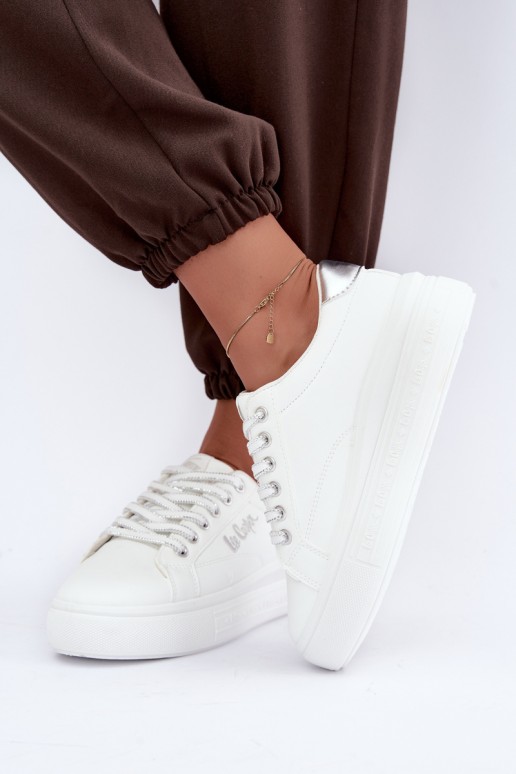 zapatillas de plataforma Lee Cooper LCJ-26-44-4561 en color blanco
