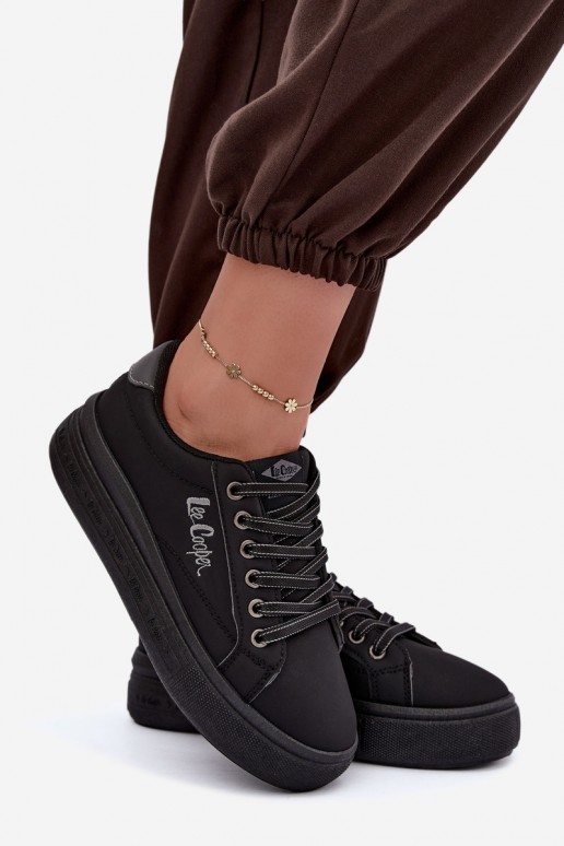 zapatos casual de plataforma Lee Cooper LCJ-26-44-4560 en color negro