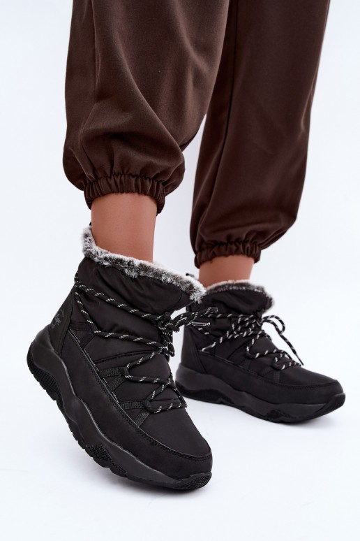 botas de nieve slip-on con detalles elegantes Lee Cooper LCJ-24-03-3063 en color negro