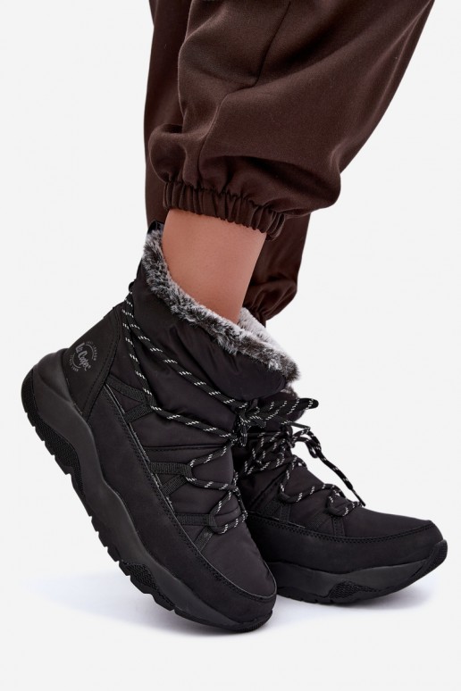 botas de nieve slip-on con detalles elegantes Lee Cooper LCJ-24-03-3063 en color negro