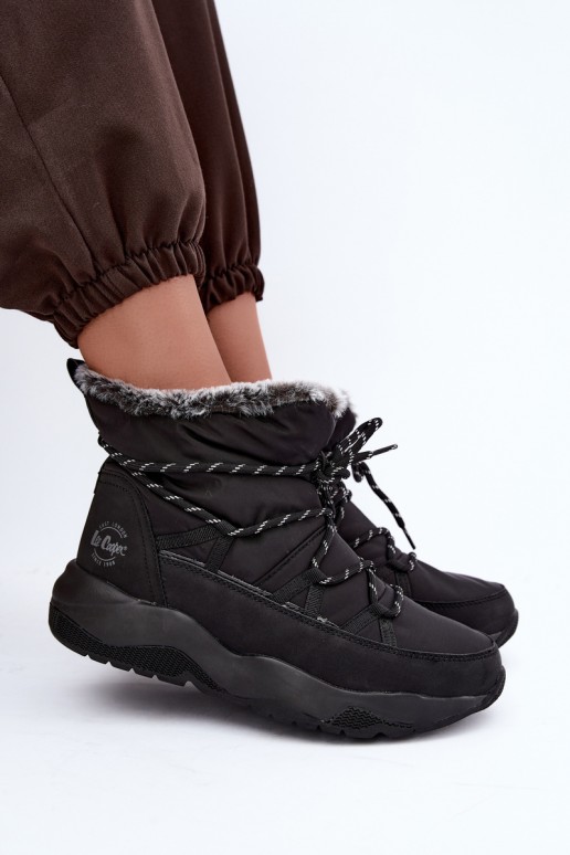 botas de nieve slip-on con detalles elegantes Lee Cooper LCJ-24-03-3063 en color negro