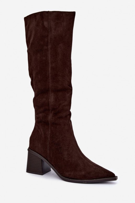 Botas altas térmicas en color chocolate Isenna