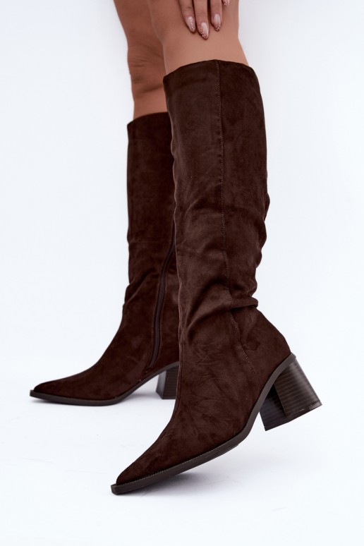 Botas altas térmicas en color chocolate Isenna