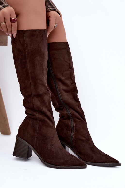 Botas altas térmicas en color chocolate Isenna