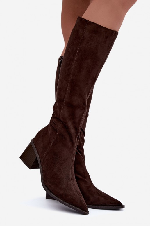 Botas altas térmicas en color chocolate Isenna