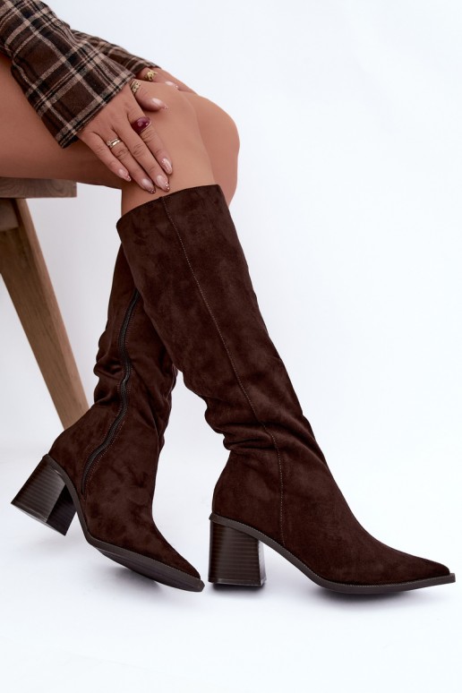 Botas altas térmicas en color chocolate Isenna
