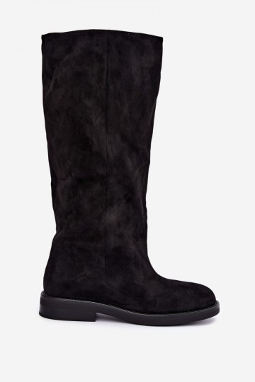 Botas altas con tacones anchos en color negro Jasmire 2