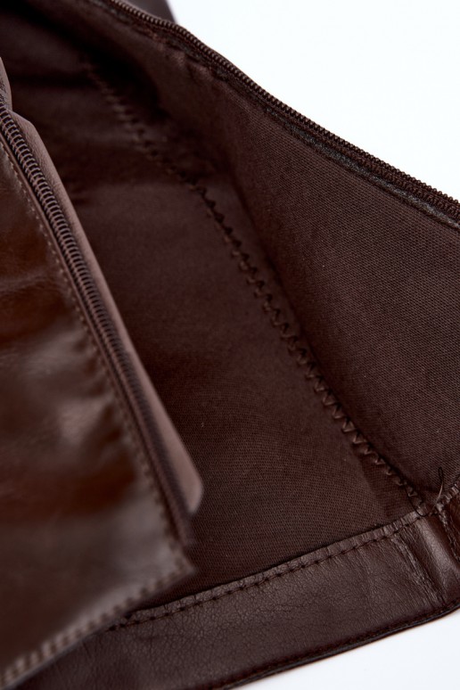 botas altas con caña atada y cordones decorativos en color chocolate Pamina