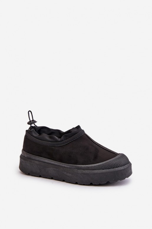 Botas de nieve negras para mujer con plataforma y caña baja Izamine