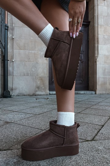 Botas de nieve para mujer de ante natural en color marrón Tairene 2
