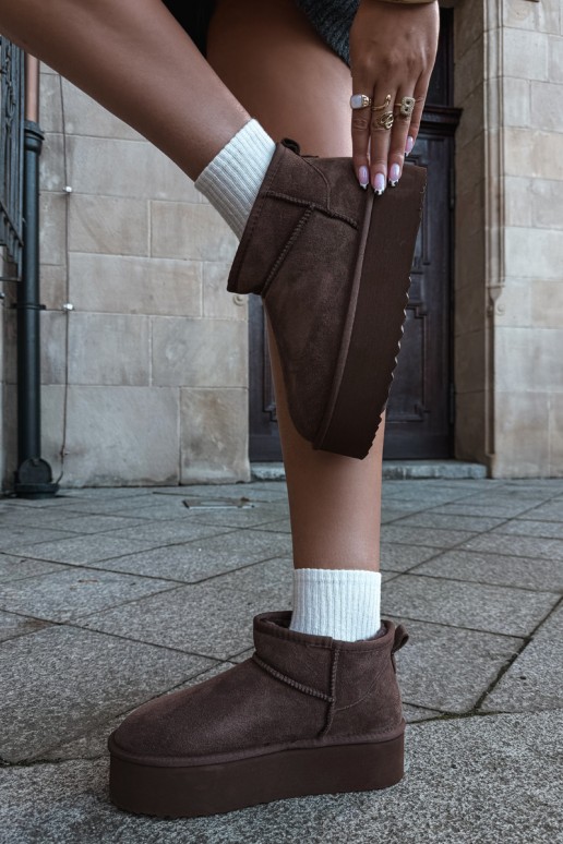 Botas de nieve para mujer de ante natural en color marrón Tairene