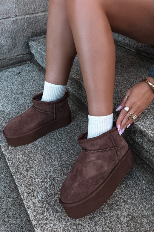 Botas de nieve para mujer de ante natural en color marrón Tairene