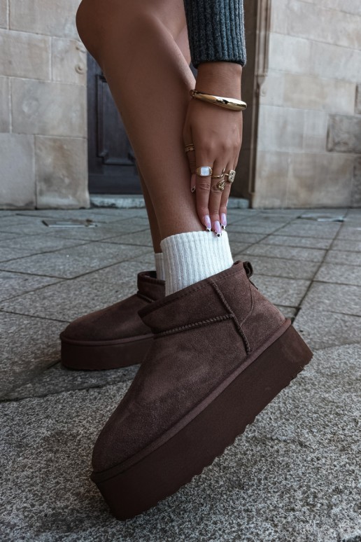 Botas de nieve para mujer de ante natural en color marrón Tairene