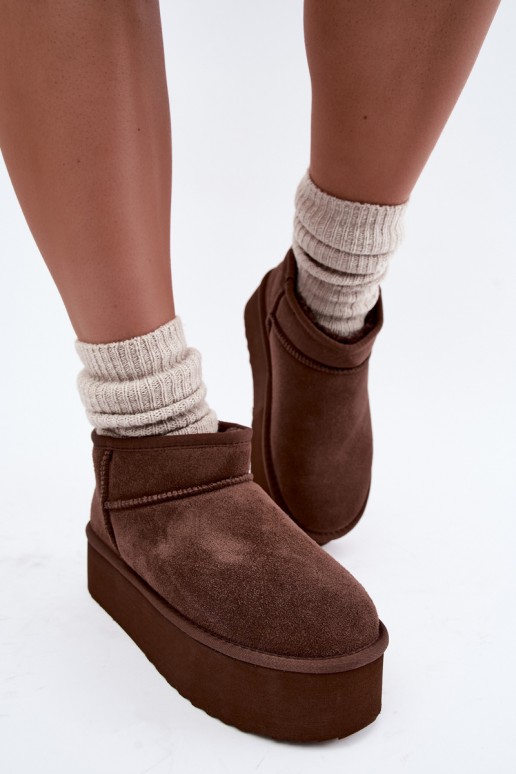 Botas de nieve para mujer de ante natural en color marrón Tairene