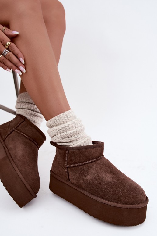 Botas de nieve para mujer de ante natural en color marrón Tairene