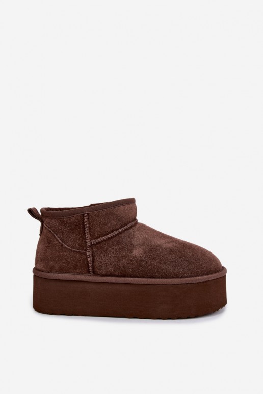 Botas de nieve para mujer de ante natural en color marrón Tairene