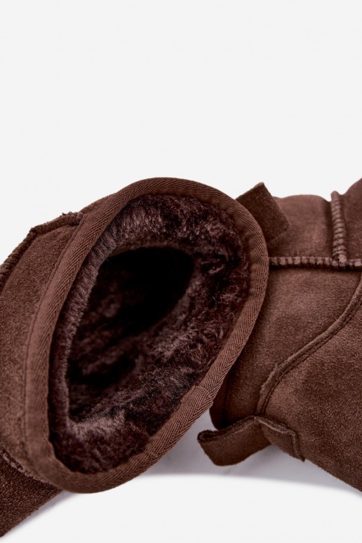 Botas de nieve para mujer de ante natural en color marrón Tairene